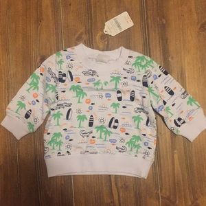 Gymboree baby sweatshirt surf alligator print 3-6m